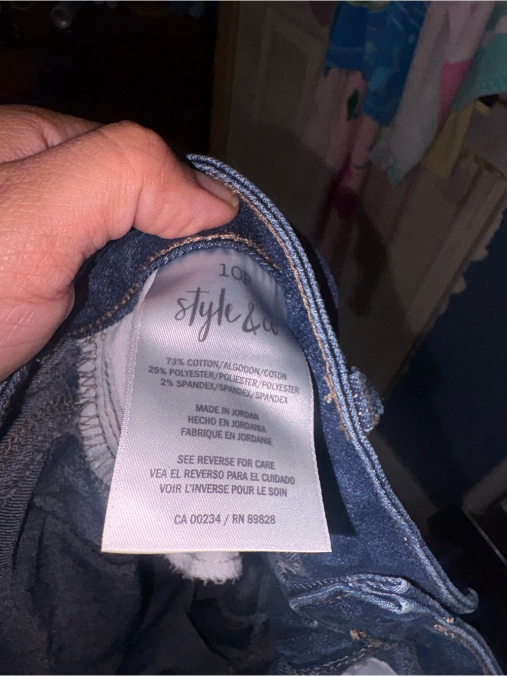 Style & Co. Dark Blue Women's Stretch Denim Jeggings